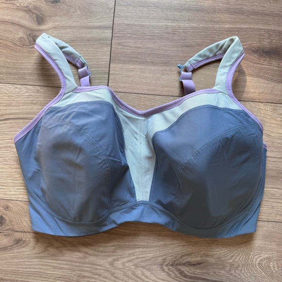 Panache Gray High Impact Active Sports Bra 36GG - Picture 2 of 6